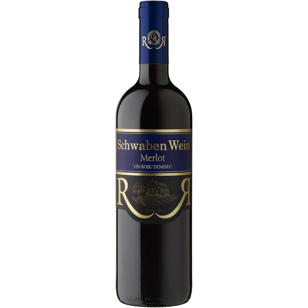 Vin Rosu Schwaben, Merlot, Demisec, 0.75l
